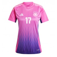 Camiseta Alemania Florian Wirtz #17 Segunda Equipación Replica Eurocopa 2024 para mujer mangas cortas